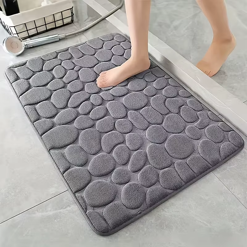 Tapis de bain en flanelle à mémoire de forme, séchage rapide, antidérapant, doux et confortable, lav