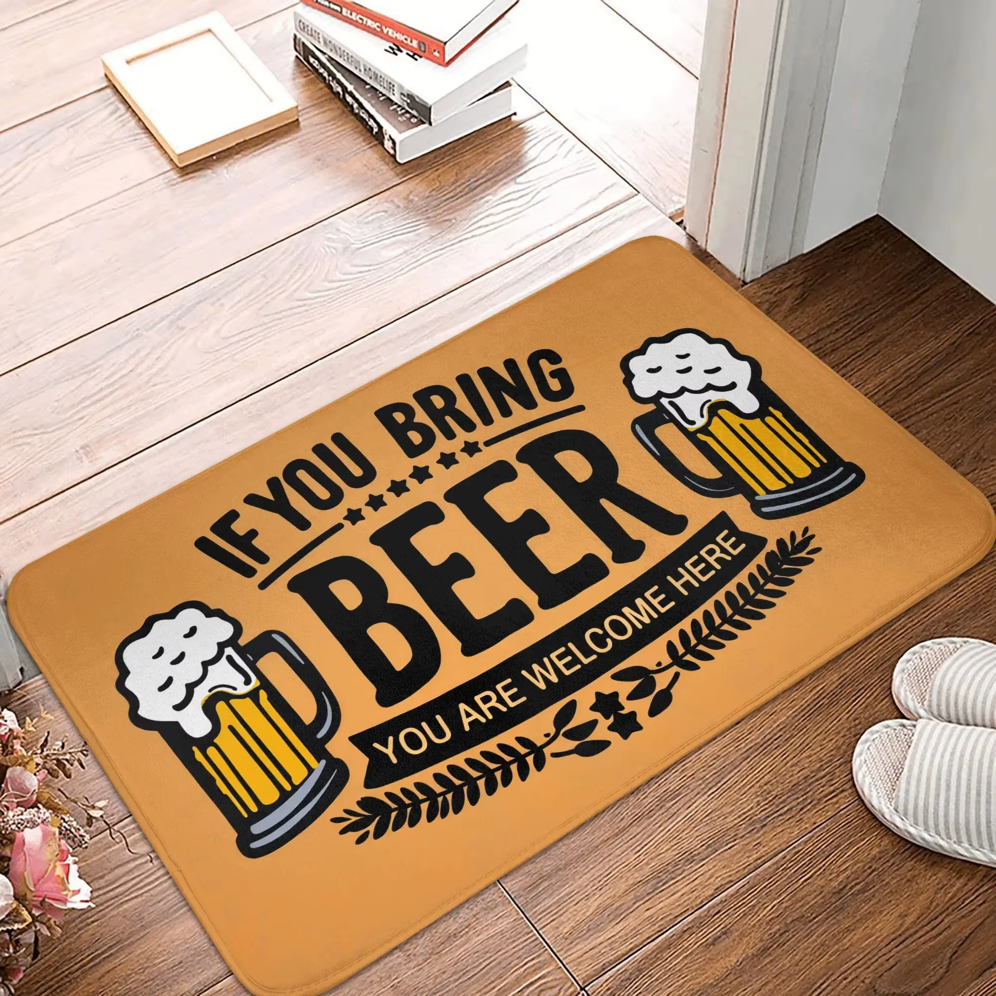 Si vous apporte de la bière, vous êtes bienvenue ici, tapis de porte d'entrée, antidérapant, paillas