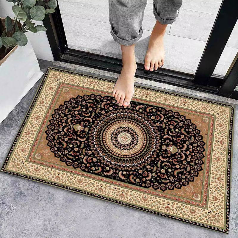 Tapis d'entrée antidérapant moderne super absorbant pour salle de bain, maison, couloir et entrée