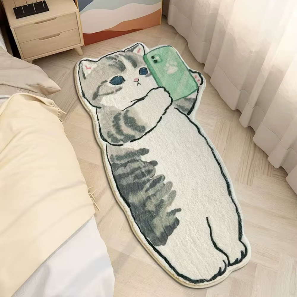 Tapis décoratif antidérapant en Imitation cachemire, lavable en Machine, résistant à la saleté, en f