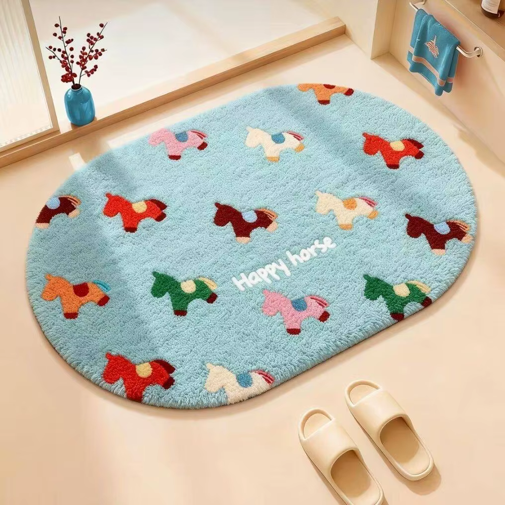 Tapis de sol de salle de bain, tapis de toilette absorbant l'eau et antidérapant, tapis de sol d'ent