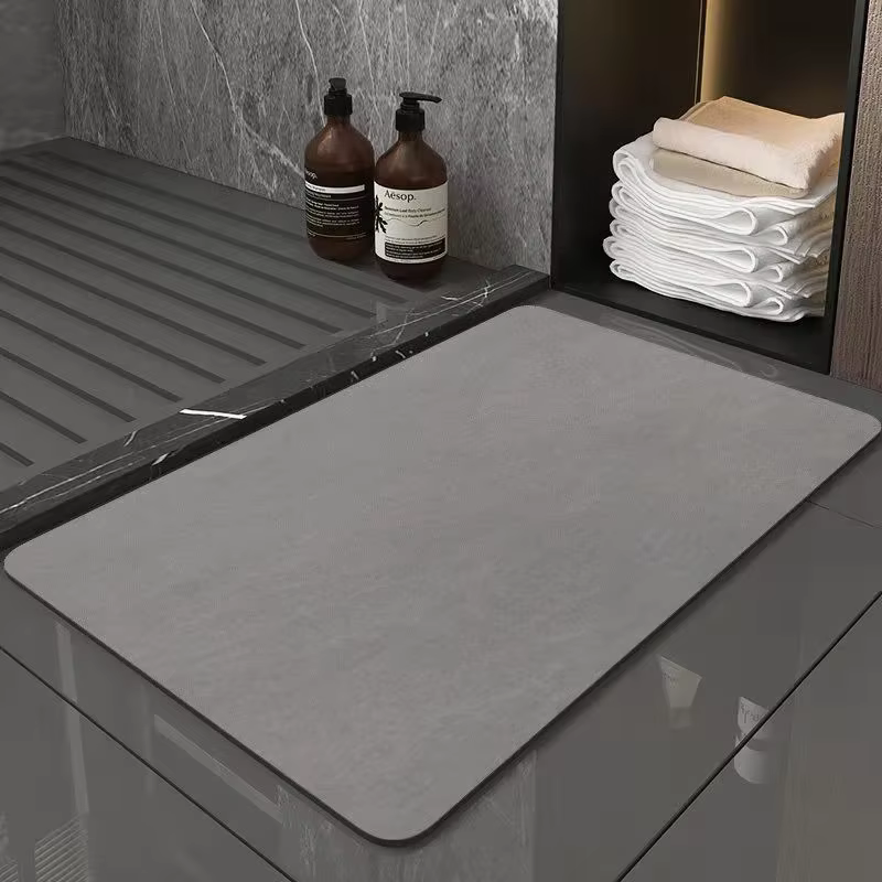 Tapis de salle de bain antidérapant, Super absorbant, en Diatomite, à séchage rapide, pour douche, t