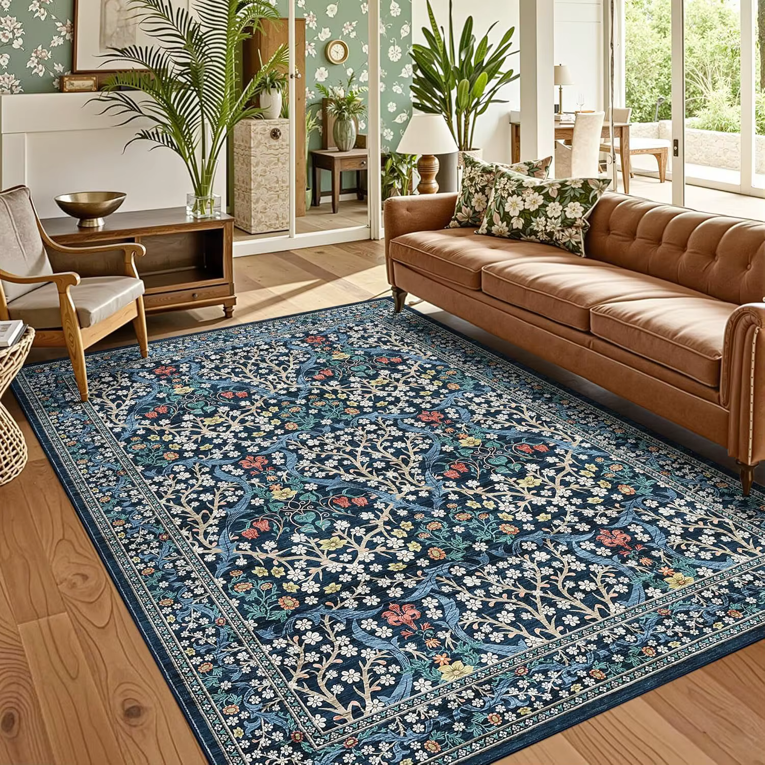 Tapis de salon nordique, grand tapis lavable en machine, tapis de chevet pour chambre à coucher, déc