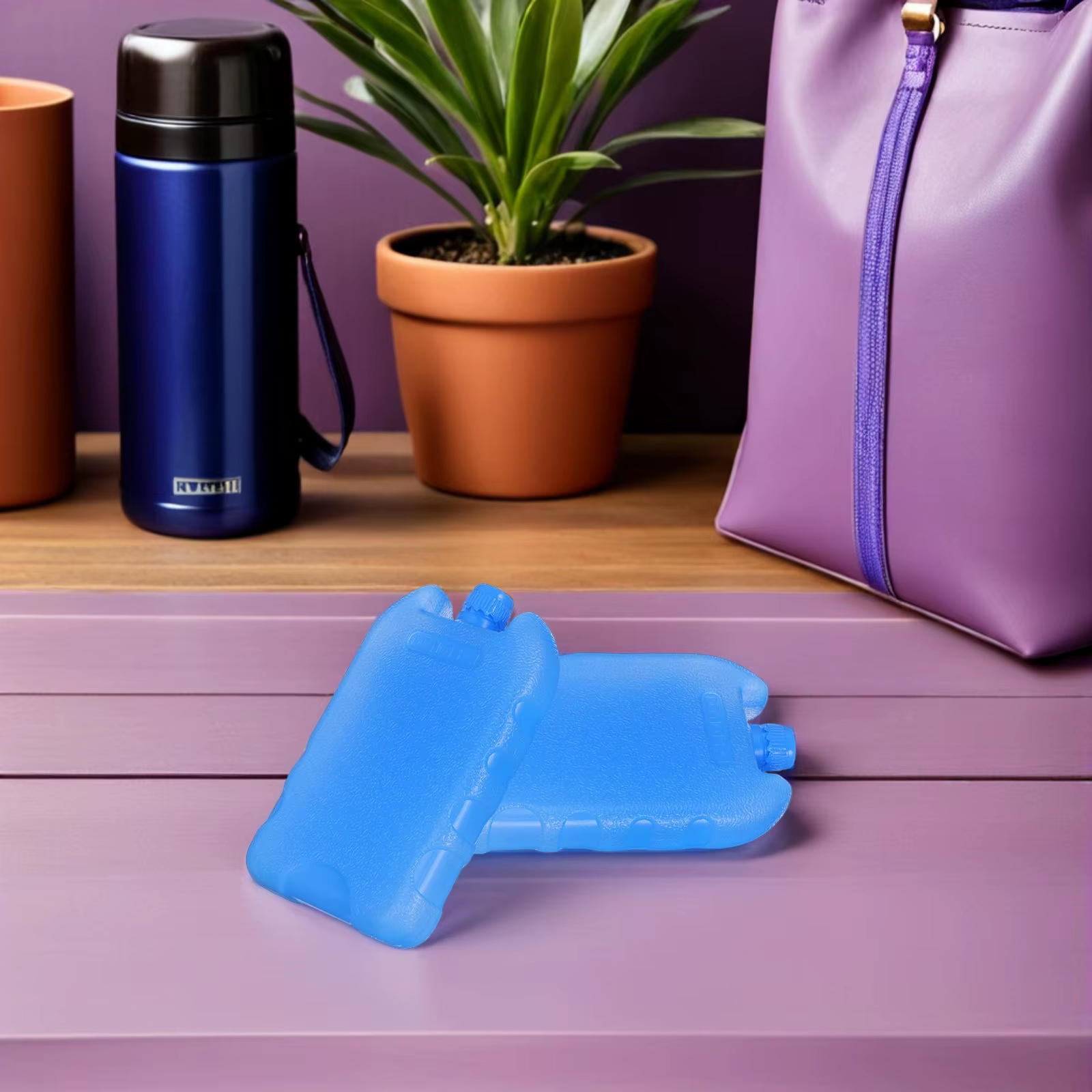 6 pièces de blocs de glace réutilisables pour climatiseur, ventilateur portable et congélateur, pour