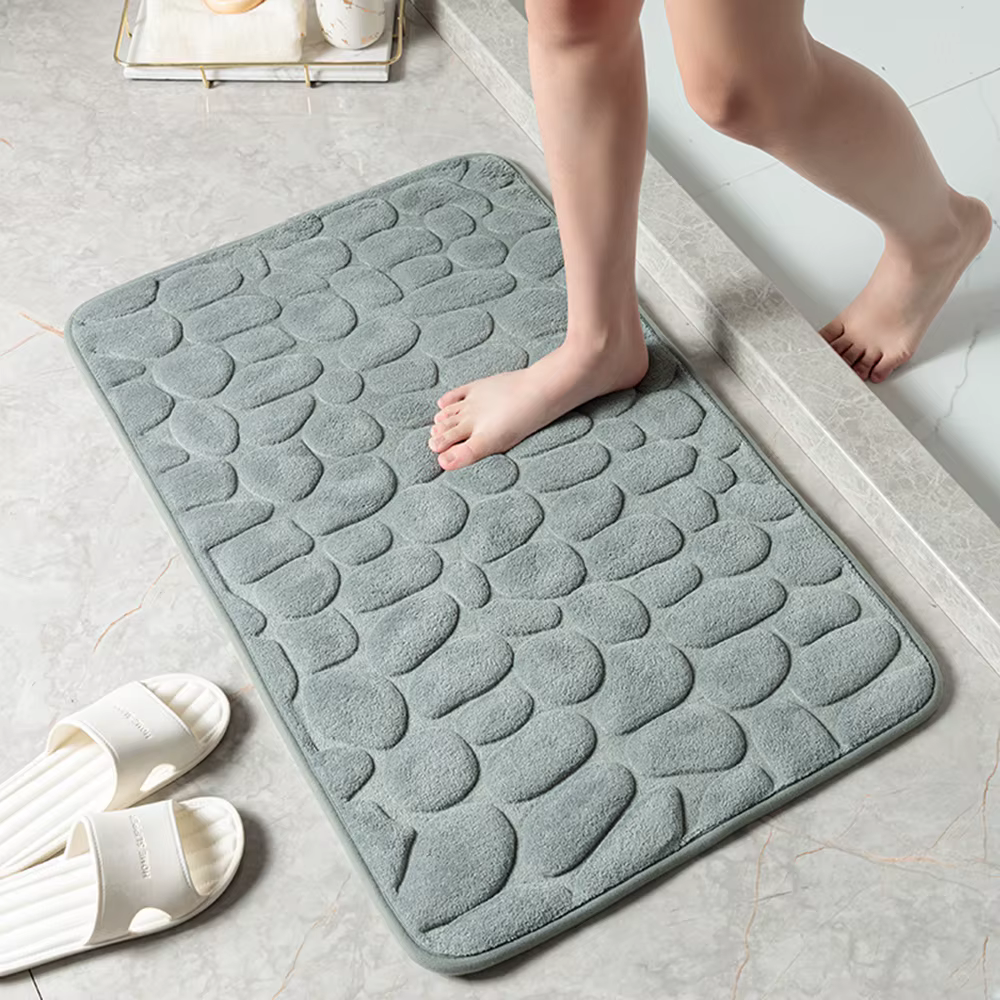 Tapis de salle de bain, tapis antidérapant pour toilettes, tapis de bain absorbants - Lavables et sé