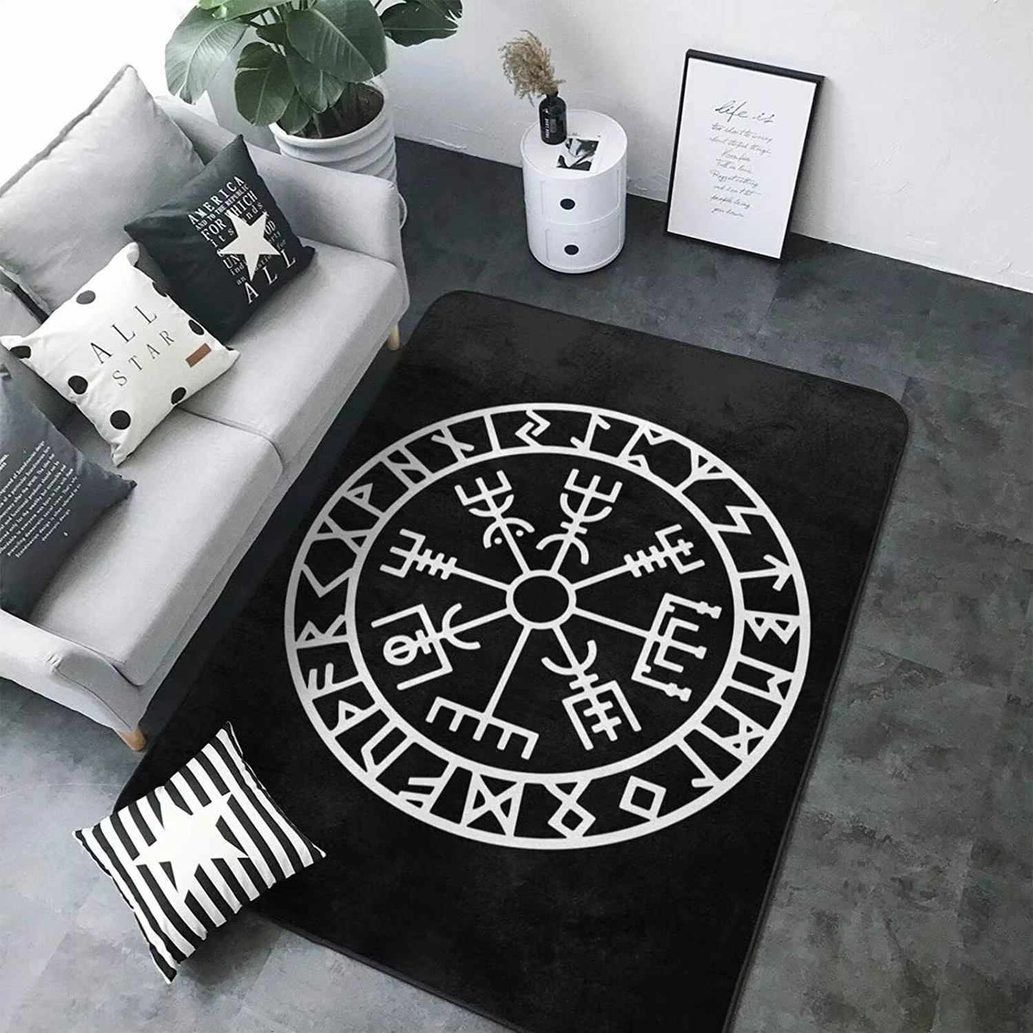 Tapis Viking arbre de vie tapis mythique norvégien Design tapis Viking tapis celtique antidérapant p