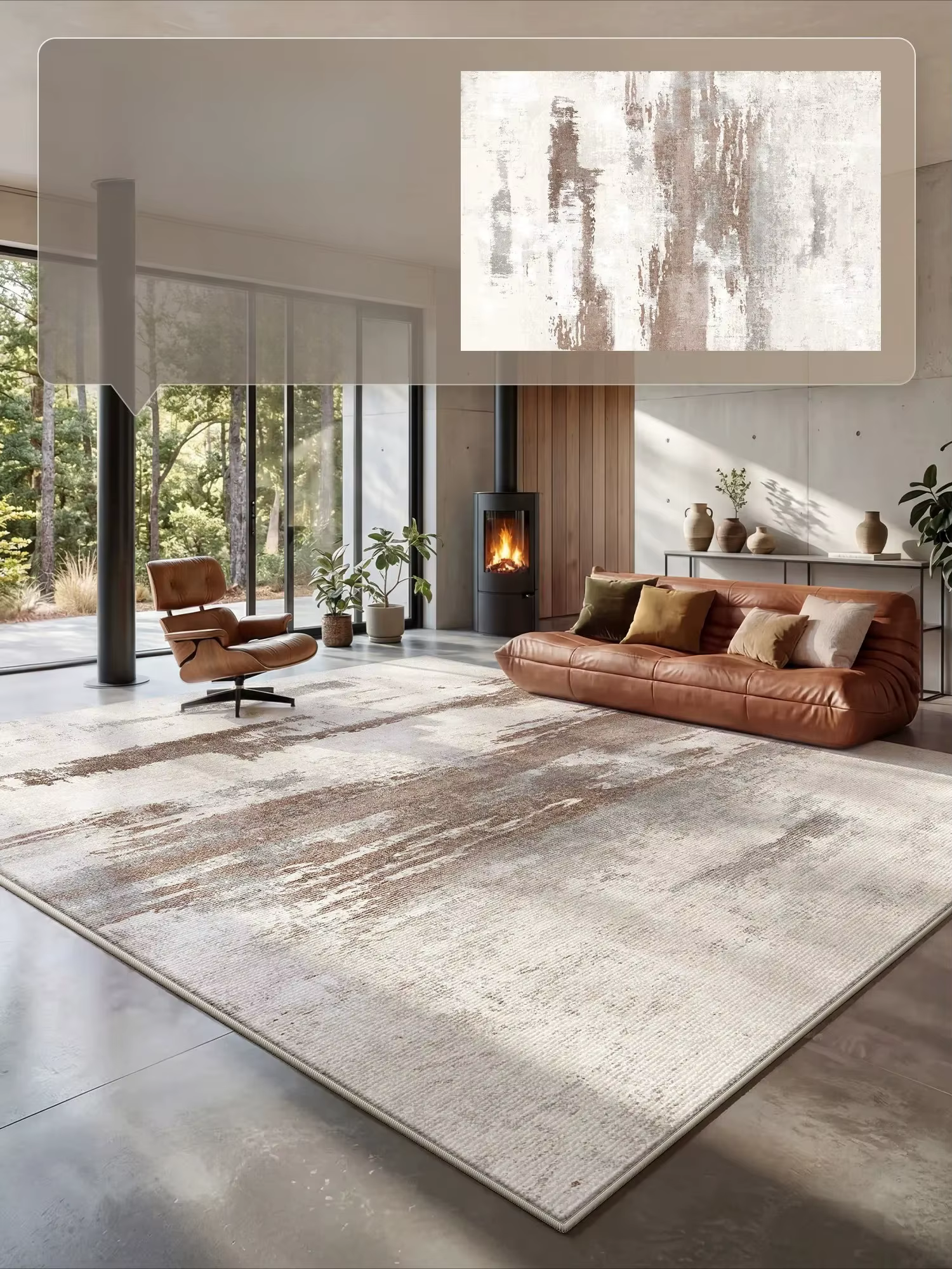Tapis lavable de grande surface pour salon, tapis de luxe léger pour chambre à coucher, tapis épais