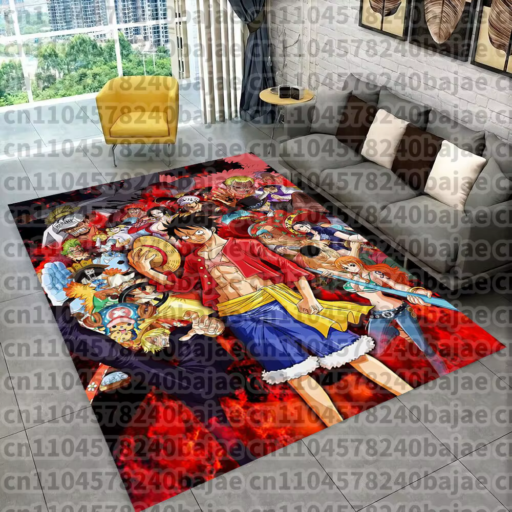 Tapis de dessin animé One Piece Zoro pour salle de jeux, chambre à coucher, salon, canapé, décoratio