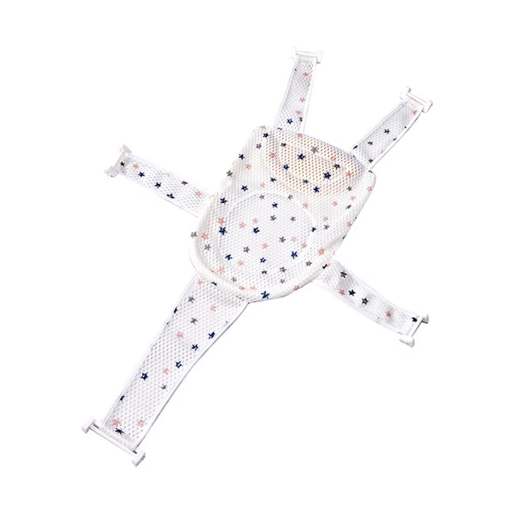 Filet de bain antidérapant en forme de croix pour bébé, tapis réglable pour nouveau-né, coussin de b