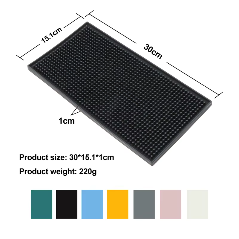 Tapis de bar en silicone durable et élégant pour déversements de café et de séchage du verre – Parfa