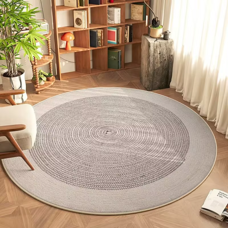 Tapis rond bohème coloré Mandala Design Orange marron Beige tons motif ethnique tapis pour la décora
