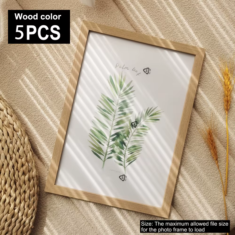 5 pièces cadres Photo en bois pour mur Photo 10X15 15X20 20X25 A4 cadre Photo support pour photos ce