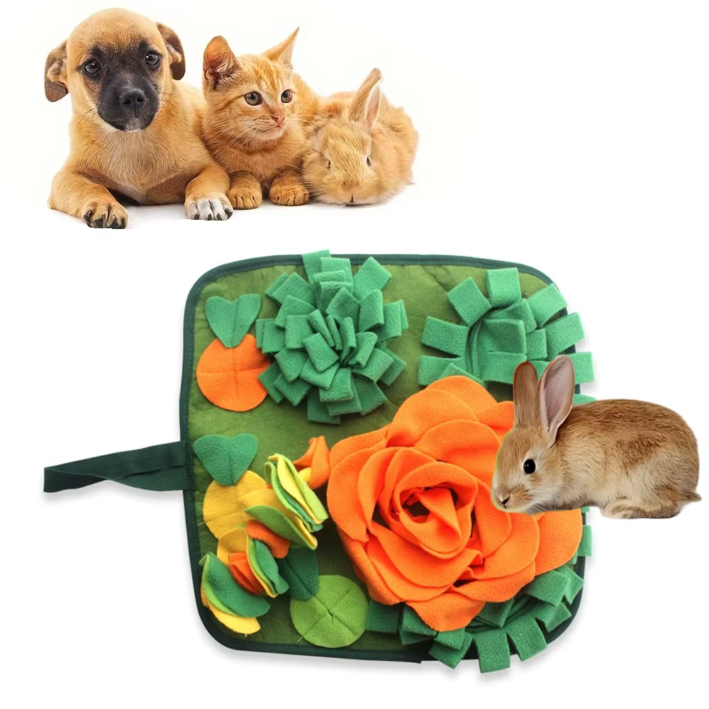 Tapis de nez reniflard pour lapins et petits animaux, jouet de puzzle pour chiens, tapis d'alimentat
