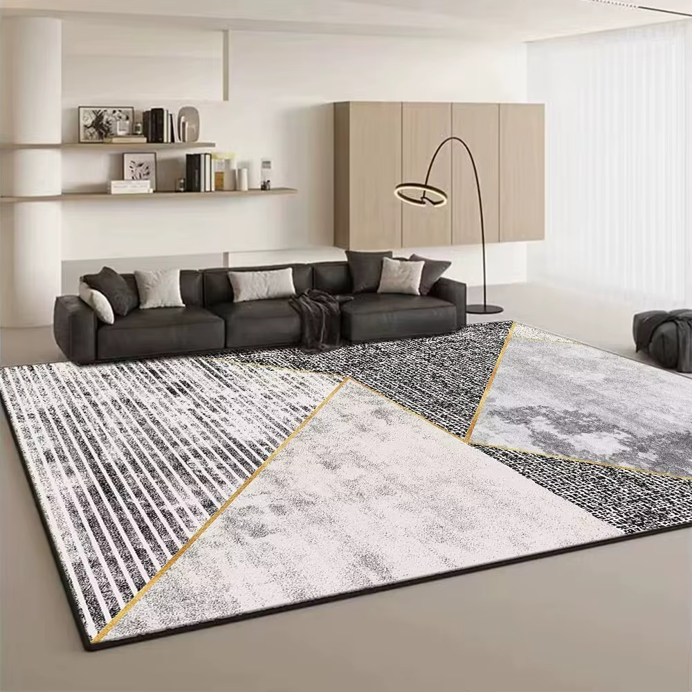 Tapis non pelucheux lavables, style simple, moderne, salon, décoration d'intérieur, chambre à couche