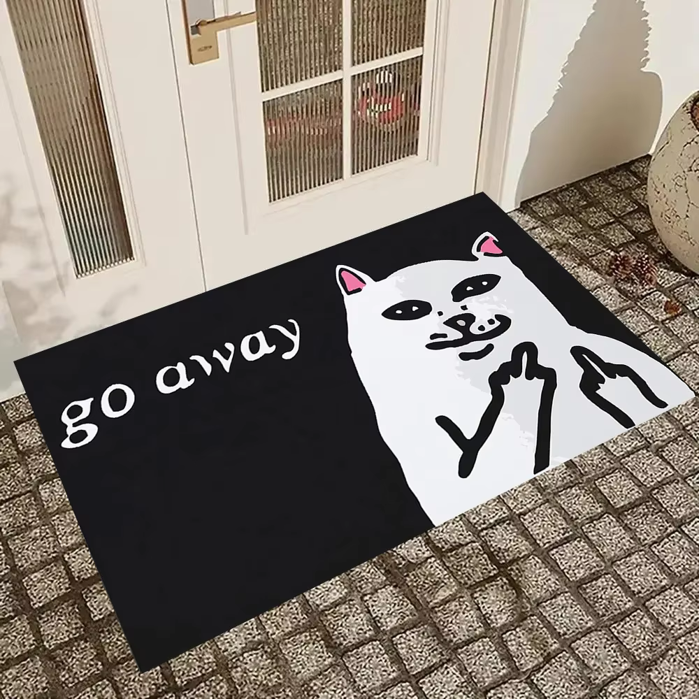 Tapis chat drôle, décoration de la maison, nouveauté, motif d'entrée, tapis de sol pour chambre d'ad