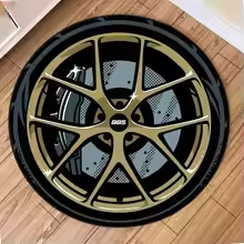 Tapis de voiture antidérapants en forme de pneu, tapis ronds pour chambre de garçons, tapis de salon