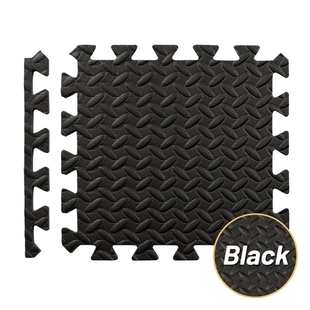 Tapis de Fitness Puzzle 4 ~ 20 pièces, carrelage de sol en mousse entrelacée Eva pour salle de sport