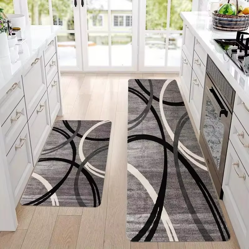 VIKAMA – tapis géométrique minimaliste, Durable, antidérapant, absorbant l'eau, pour cuisine, salon,