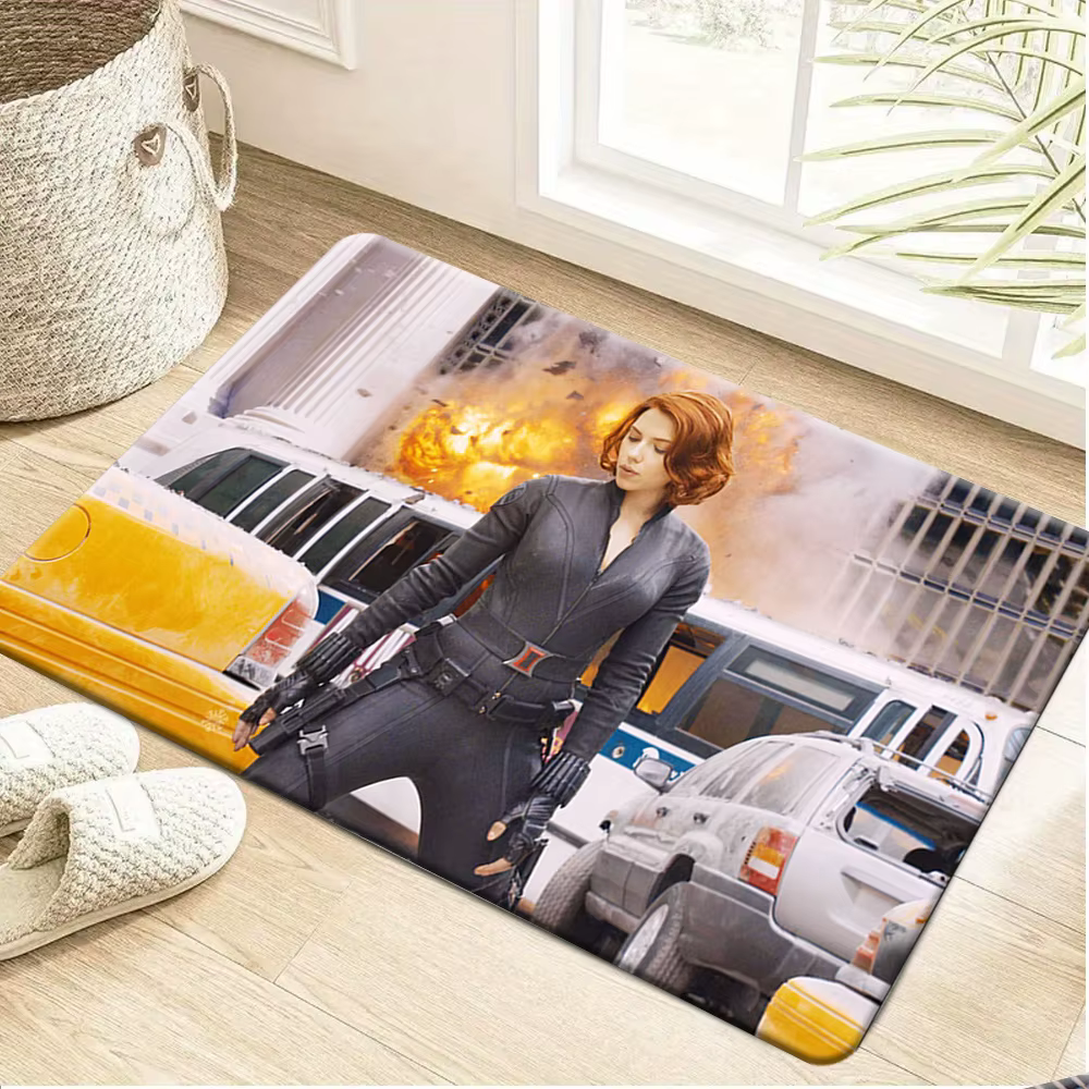 1pc Tapis MARVEL Spider-Man Venom adapté à une utilisation intérieure/extérieure, en flanelle douce