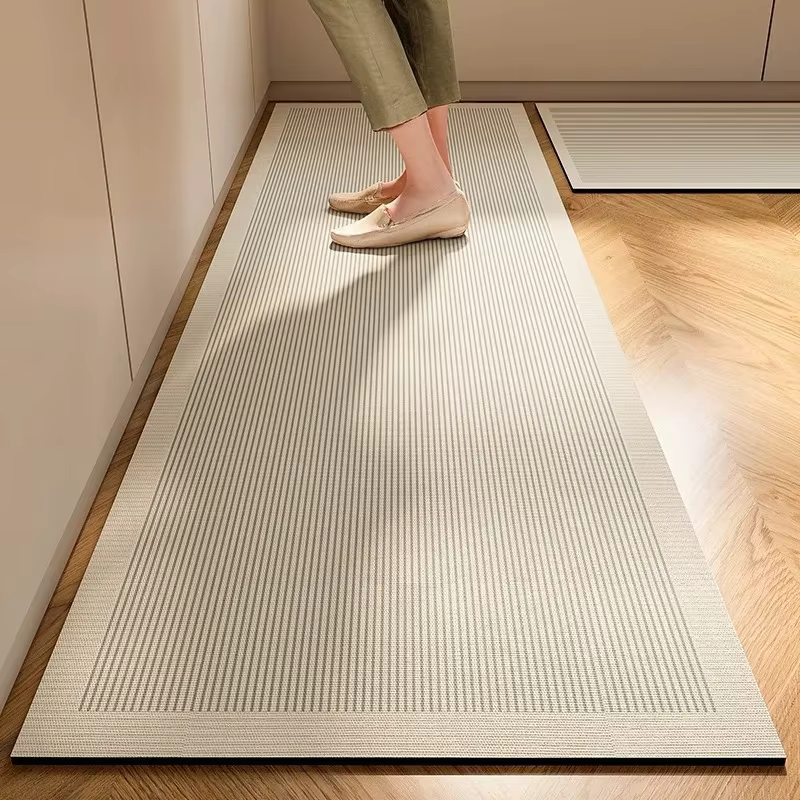 Tapis de sol en boue de diatomite de cuisine douce de style japonais, tapis super antidérapant, supe