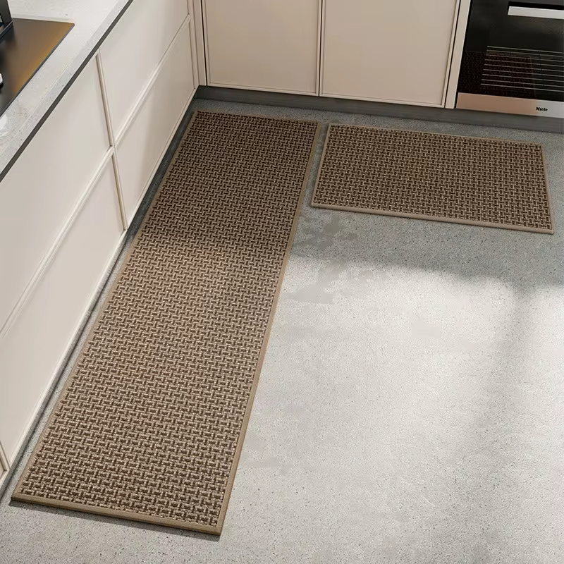 Tapis de cuisine résistant à l'huile, en Faux Sisal, de course, tissé, antidérapant, pour la maison,