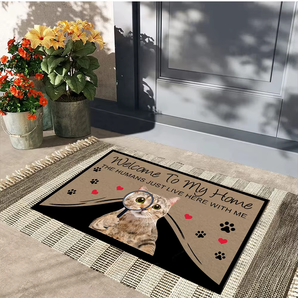 Polymères de bienvenue personnalisés pour chien et chat, virus de porte personnalisés, nom de photo 