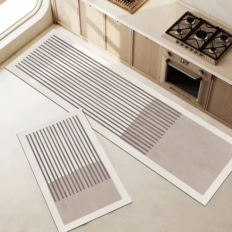 Tapis de cuisine super absorbant en diatomite, long, doux, lavable, antidérapant, pour salle de bain
