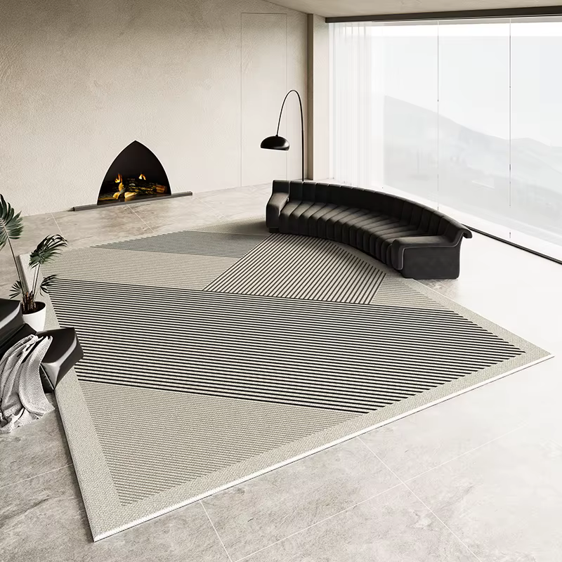 Tapis de canapé léger de luxe, tapis non ald, tapis de simplicité, décoration de chambre à coucher,