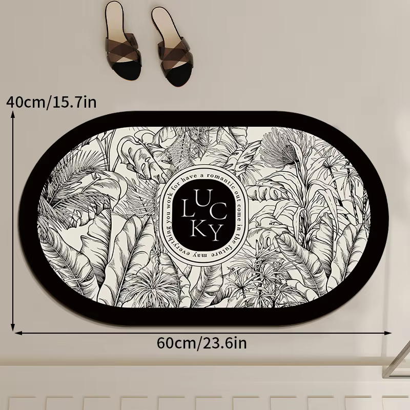 Ensemble de tapis de salle de bain antidérapant, en caoutchouc, Super absorbant, pour baignoire, sol
