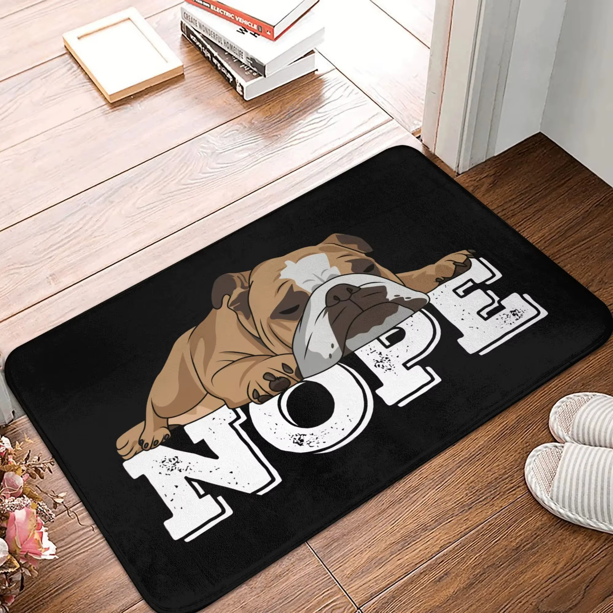 Tapis de porte antidérapant Style Pop Art, bouledogue français, pour chien français, cadeau pour ani