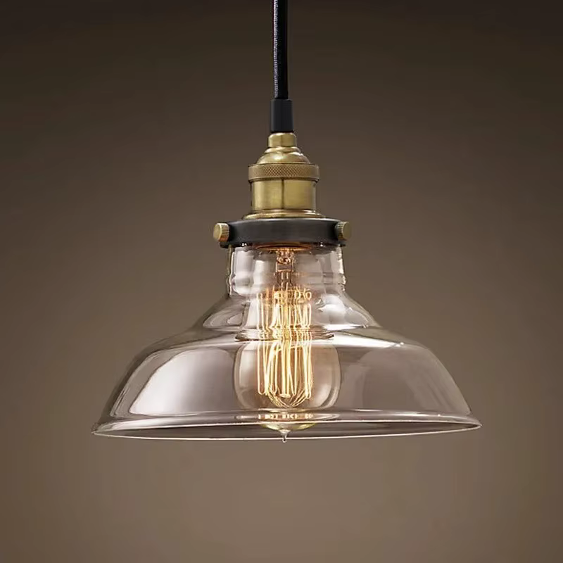 Le Loft nordique moderne chambre suspension avec clair gris ambre Vintage pendentif lumières salle à