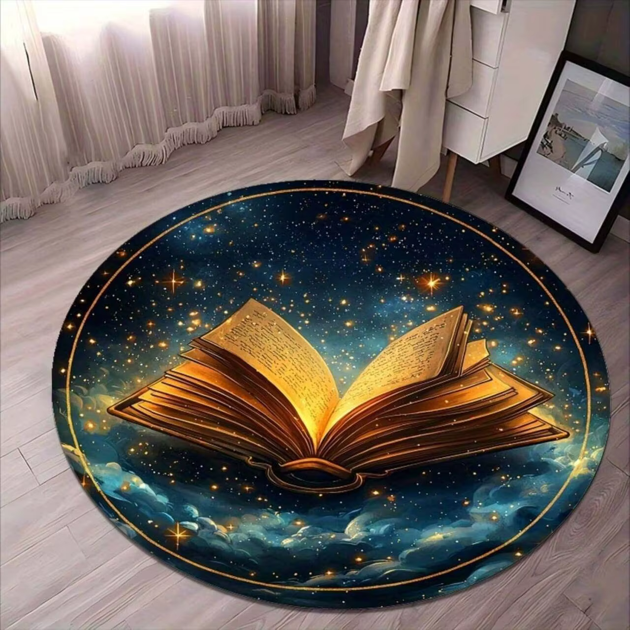 Tapis ronds imprimés Stargate Voyage Interstellaire 2D, tapis de sol, tapis de jeu, tapis de rembour