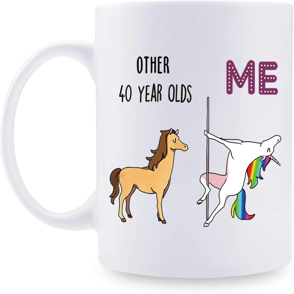 Tasses à café fantaisie pour femmes, cadeaux d'anniversaire drôles, cadeaux de Noël, 40e anniversair
