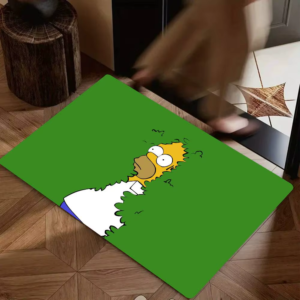 Tapis de sol antidérapant pour salon, cuisine, salle de bain, dessin animé The S-Simpsons