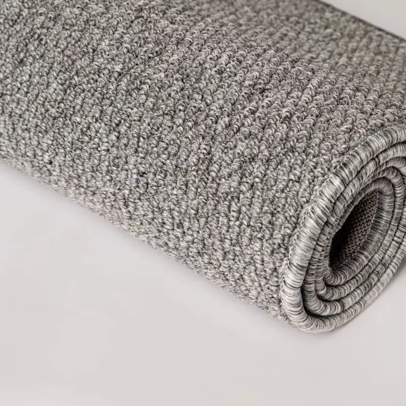 Tapis en imitation sisal, tapis minimaliste pour salon, tapis antidérapant résistant à l'usure, text