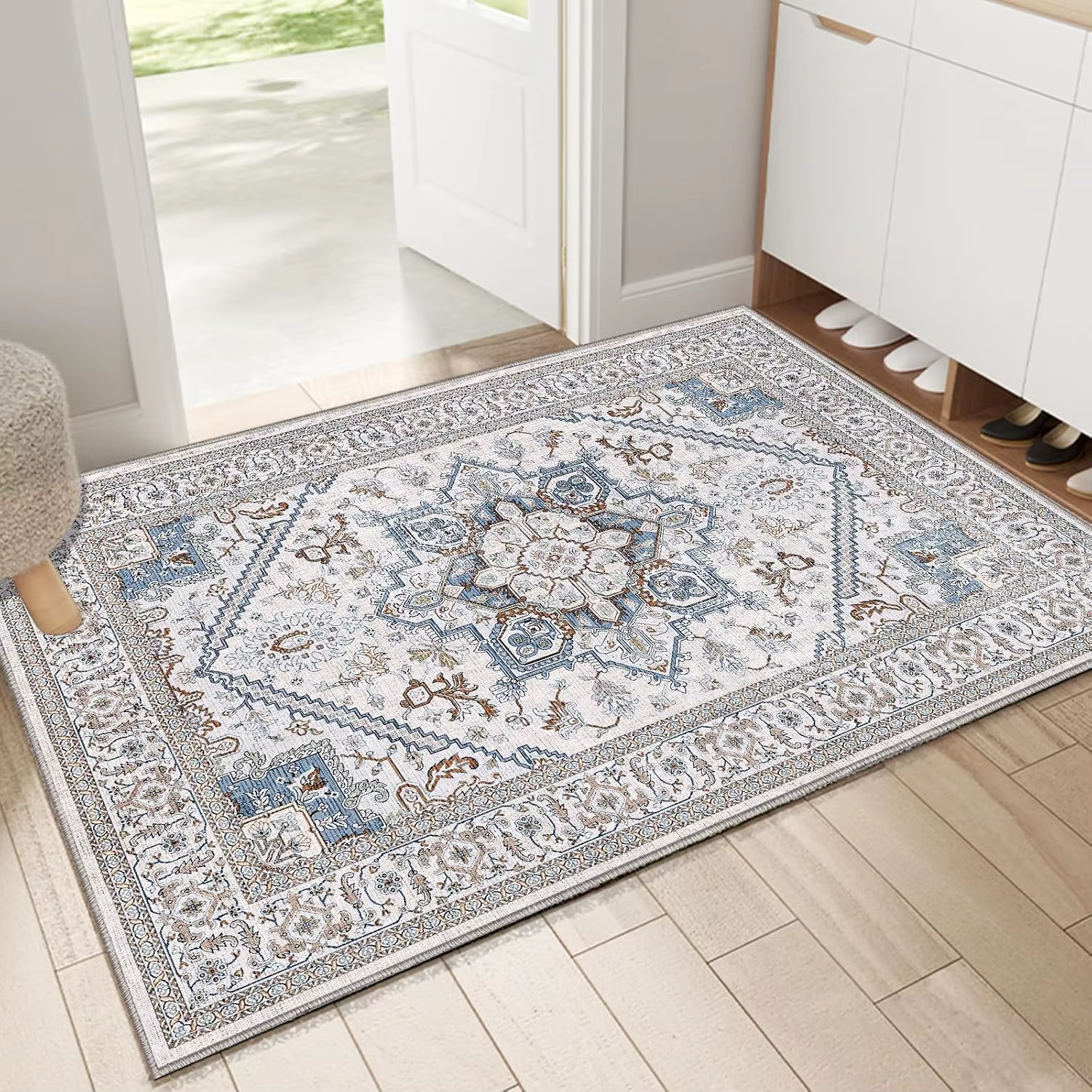 Tapis de porte à motif géométrique persan Boho, décoration de maison classique, antidérapant, Style