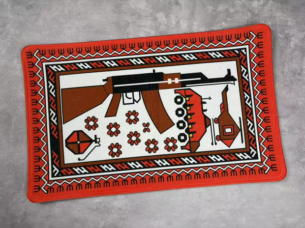 Tapis de guerre de Style Afghanistan, antidérapant, absorbant l'eau, pour porte tactique, 80x50Cm