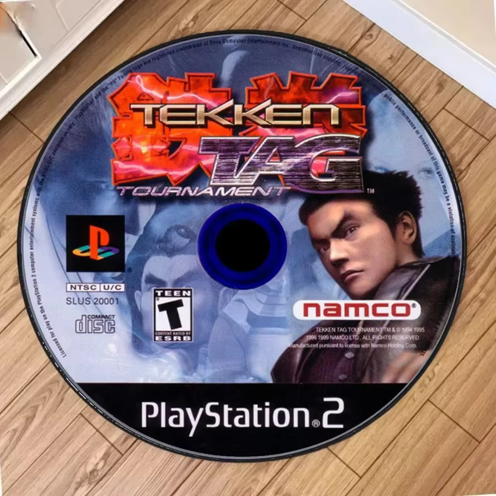 P-Ps jeu T-TEKKEN 4 tapis rond inspiré pour salon décor chambre zone tapis antidérapant Table basse