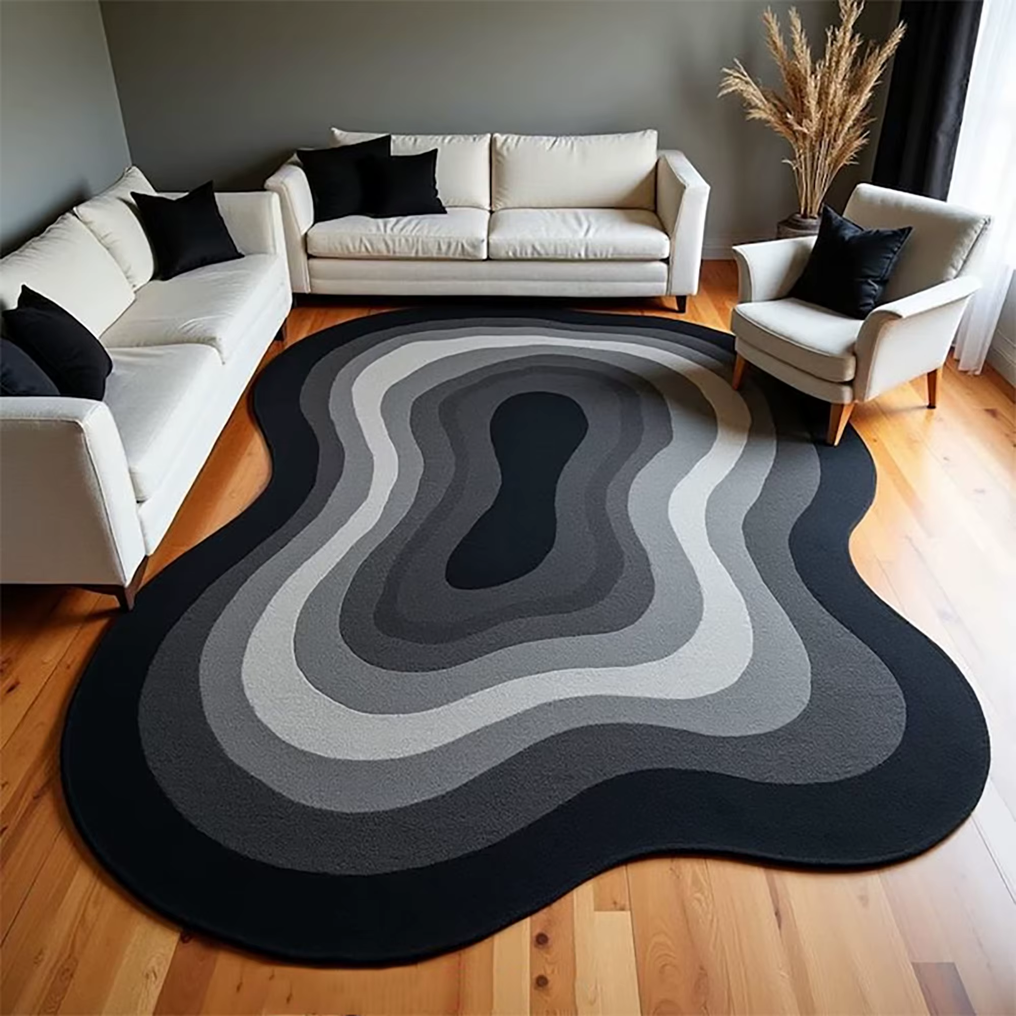 VIKAMA – tapis de salon d'art irrégulier, antidérapant, confortable, grande surface, pour chambre à 