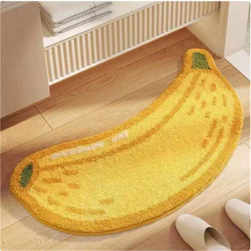 Tapis de sol en imitation cachemire en forme de fruits frais 40*60cm, tapis absorbant et résistant à