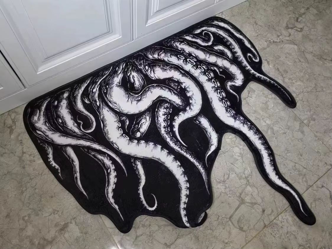 Paillassons d'entrée gothiques Octopus Tentacles, tapis décoratif, tapis de cuisine, salon, chambre