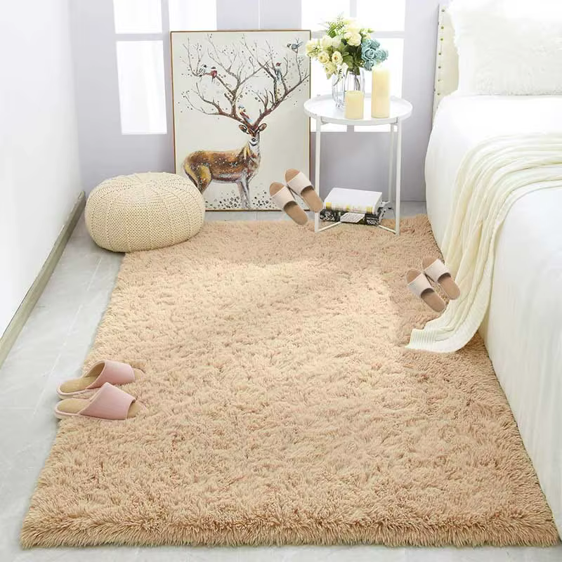 Tapis de chambre à coucher rose pour chambre d'enfant, tapis doux de sol pour filles mignonnes, déco