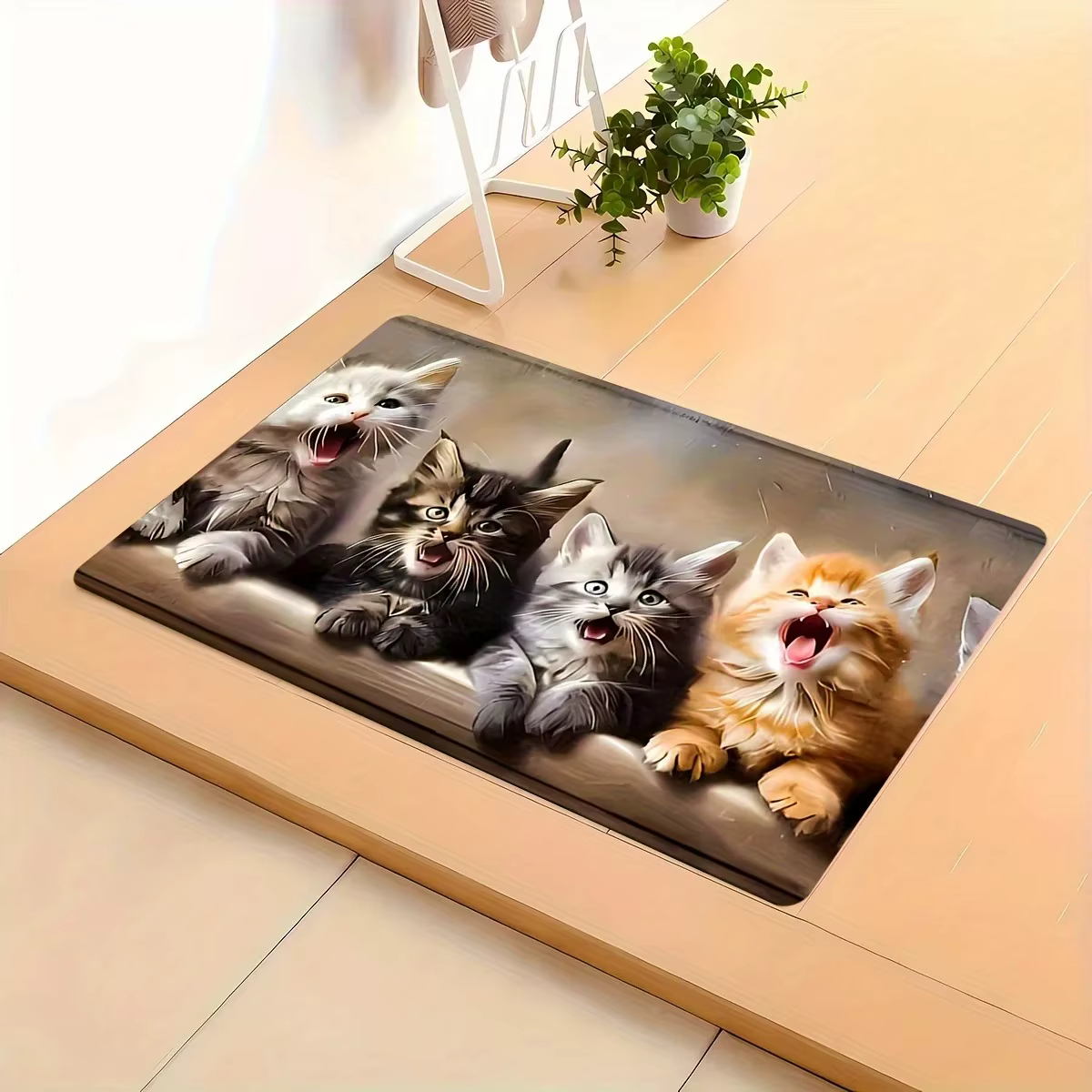 Tapis de cuisine moderne Style frais, joli chat imprimé pour la décoration de la maison, couloir, en