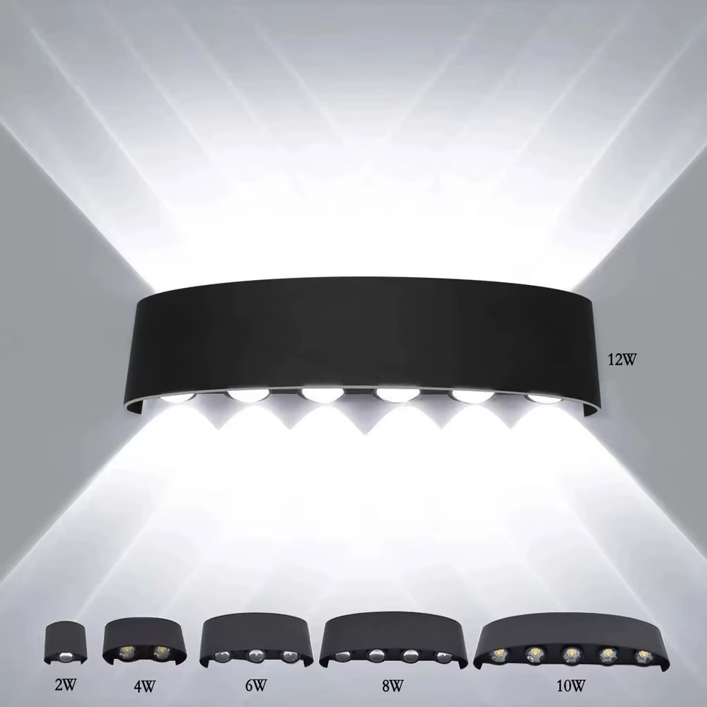 Mur LED lumière IP65 extérieur étanche jardin clôture en aluminium intérieur mode applique pour cham