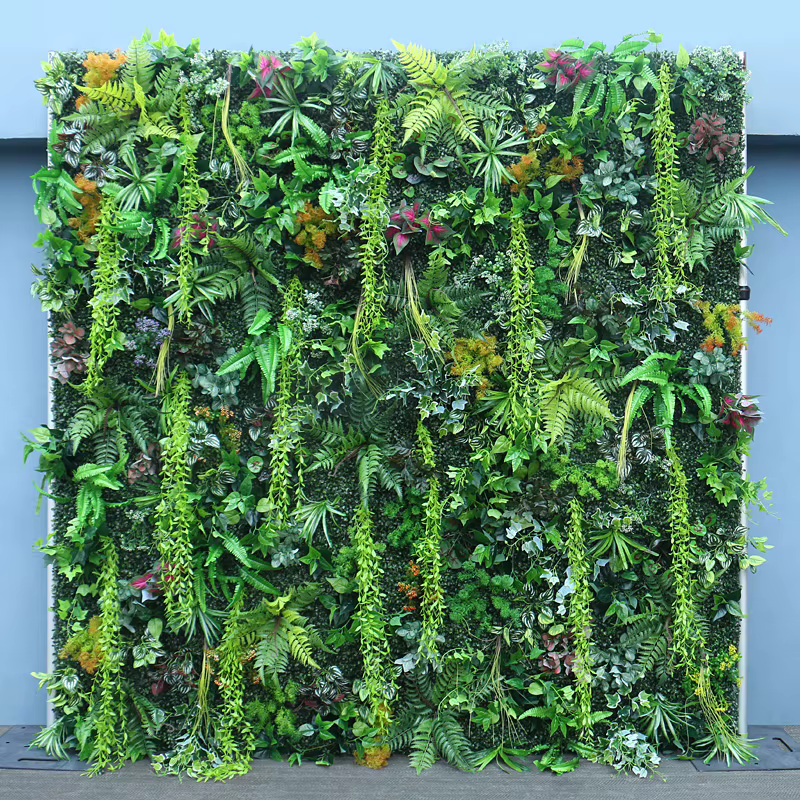 5D plantes vertes gazon mur enroulable tissu tissu fleur mur extérieur pelouse fête de mariage ridea