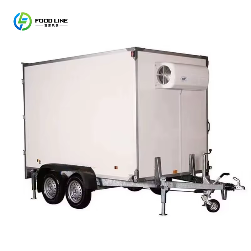 Remorque congélateur extérieure pour événements, chambre froide mobile, remorque réfrigérée pour ras