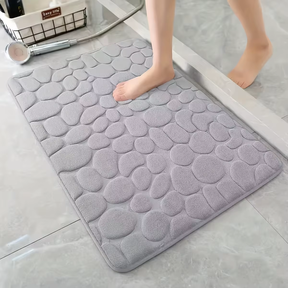 Tapis de salle de bain épais en Fiber, tapis antidérapant pour salle de bain et salon, tapis de sol 