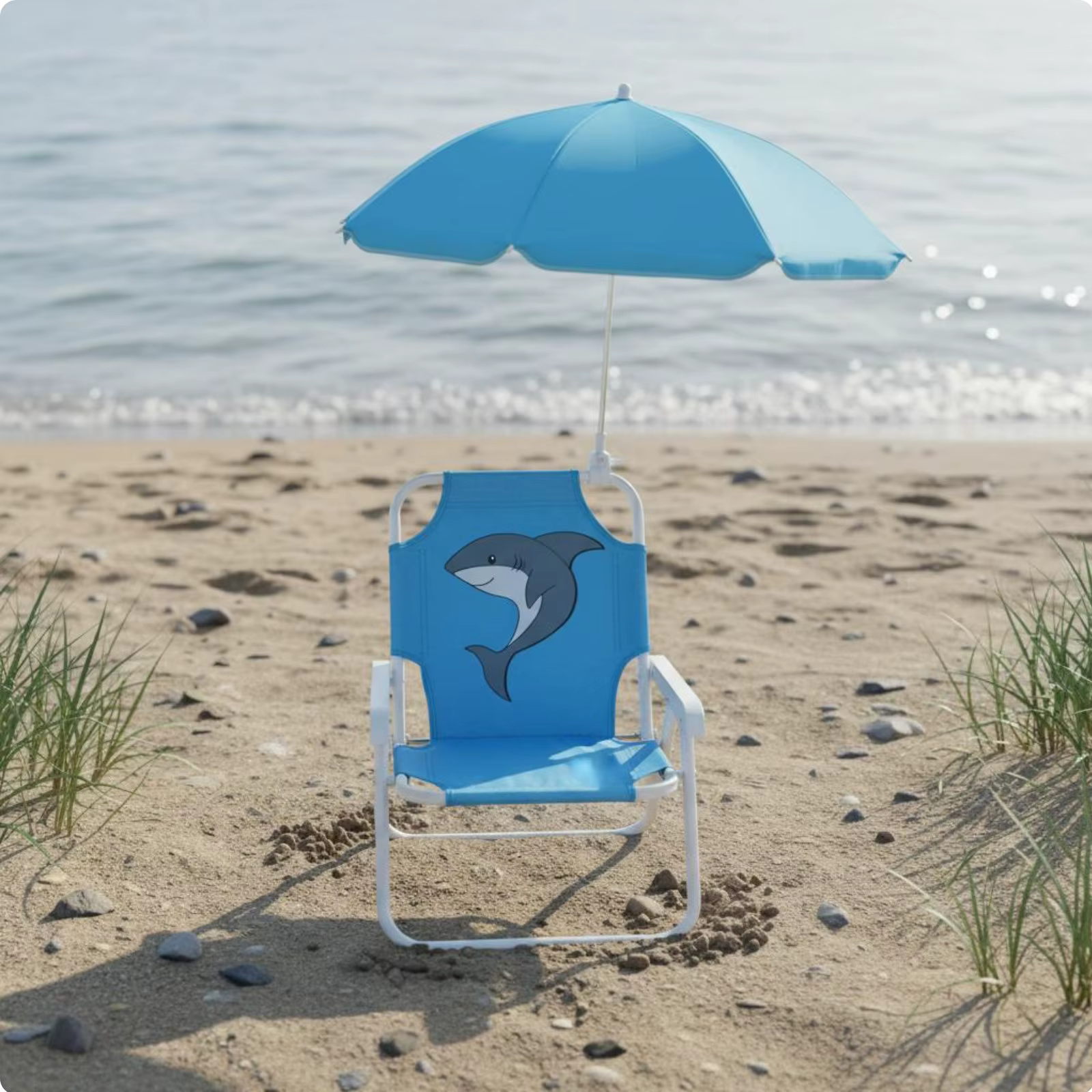 Chaise portable pour enfants avec pare-soleil, chaise de plage pliable pour enfants avec parasol, ca