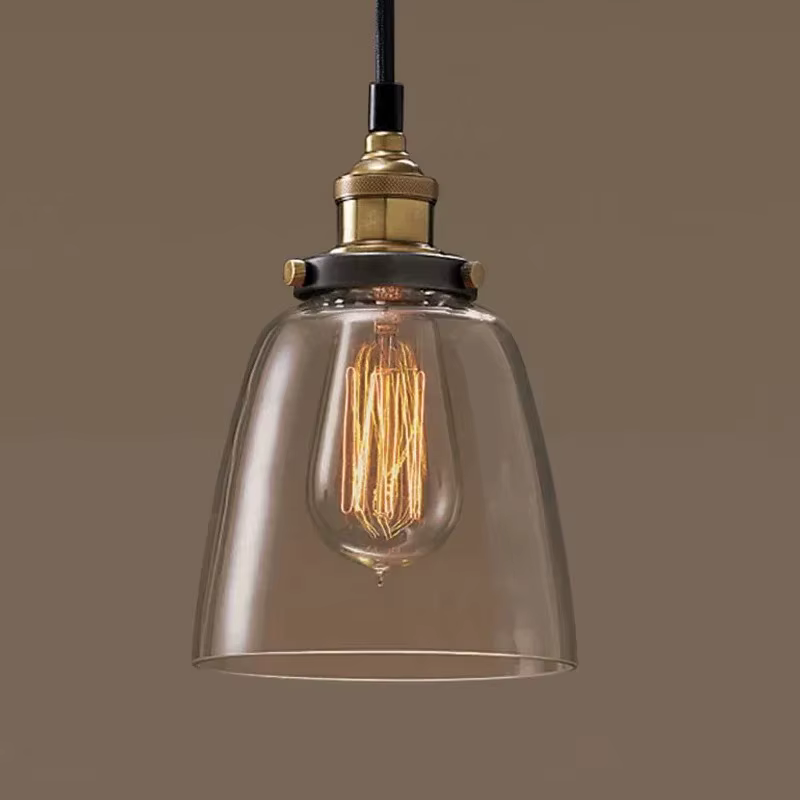 Le Loft nordique moderne chambre suspension avec clair gris ambre Vintage pendentif lumières salle à