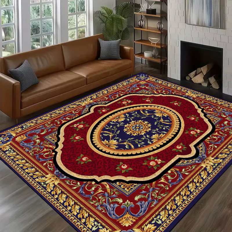 Tapis persan de luxe, style bohème national, tapis de salon, décoration intérieure, tapis de chambre
